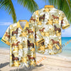 Unijames Personalized Thoroughbred Horse Yellow Hibiscus Hawaiian Shirt