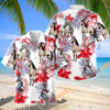 Unijames Appaloosa Horse Red Hibiscus Tropical Hawaiian Shirt