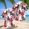 Unijames Hackney Horse Red Hibiscus Tropical Hawaiian Shirt
