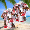 Unijames Morgan Horse Red Hibiscus Tropical Hawaiian Shirt