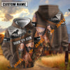 UniJames “Born To Run” Personalized Name Horse Hoodie – Tooled Leather Western Horseshoe 3D All-Over Print Hoodie (9 breeds)