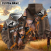 UniJames “Born To Run” Personalized Name Horse Hoodie – Tooled Leather Western Horseshoe 3D All-Over Print Hoodie (9 breeds)
