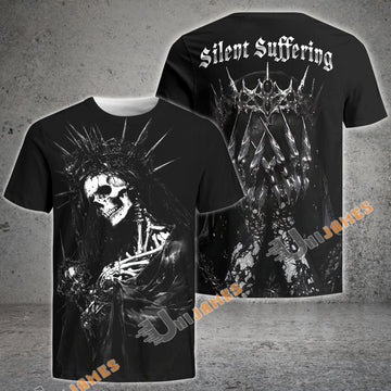Unijames Crown of Suffering Skeleton 3D T-shirt