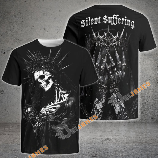 Unijames Crown of Suffering Skeleton 3D T-shirt