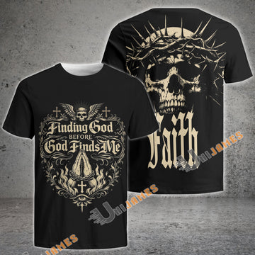 Unijames Faith Before Judgment Skull T-SHIRT