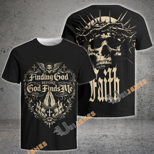 Unijames Faith Before Judgment Skull T-SHIRT