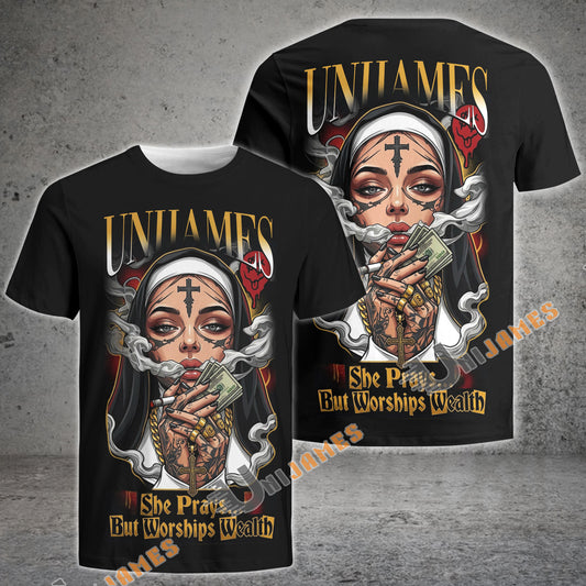 Unijames Worshipper of Wealth 3D T-SHIRT