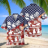 UniJames Patriotic American Flag Western Cowboy Rodeo Floral Hawaiian Shirt