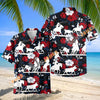 UniJames Western Cowboy Rodeo Red Rose Floral Hawaiian Shirt