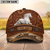 Unijames Tooled Leather & Wild Horse Herd  Horse Personalized Name 3D Cap (9 breeds)