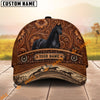 Unijames Tooled Leather & Wild Horse Herd  Horse Personalized Name 3D Cap (9 breeds)