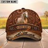 Unijames Tooled Leather & Wild Horse Herd  Horse Personalized Name 3D Cap (9 breeds)