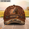 Unijames Tooled Leather & Wild Horse Herd  Horse Personalized Name 3D Cap (9 breeds)