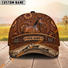 Unijames Tooled Leather & Wild Horse Herd  Horse Personalized Name 3D Cap (9 breeds)