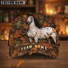UniJames Personalized Name Autumn Trail Fall Leaf Camo Bay Horse 3D Cap