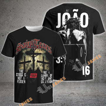 Unijames Biblical Cross & João 3:16 T-Shirt