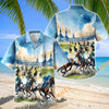 Unijames Horse Racing Kentucky Derby Watercolor Hawaiian Shirt