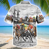 Unijames Horse Racing Kentucky Derby Sketch Art Hawaiian Shirt