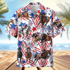 Unijames Horse Racing American Flag Patriotic 4th Of July Hawaiian Shirt