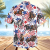 Unijames Horse Racing American Flag Patriotic 4th Of July Hawaiian Shirt