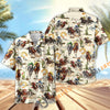 Unijames Horse Racing Jockey Horseshoe Cactus Pattern Hawaiian Shirt