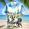 Unijames Horse Racing Kentucky Derby Watercolor Hawaiian Shirt