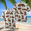 Unijames Cute Cartoon Thoroughbred Horse Neigh Pattern Hawaiian Shirt