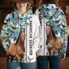 Unijames Personalized American Quarter Horse Camouflage Hoodie