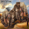 UniJames Personalized Horse Western Vintage Hoodie (9 breeds)