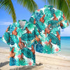 Unijames American Quarter Horse In Tropical Leaves Pattern Hawaiian Shirt