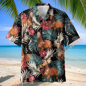 Unijames American Quarter Equestrian Tropical Hawaiian Shirt