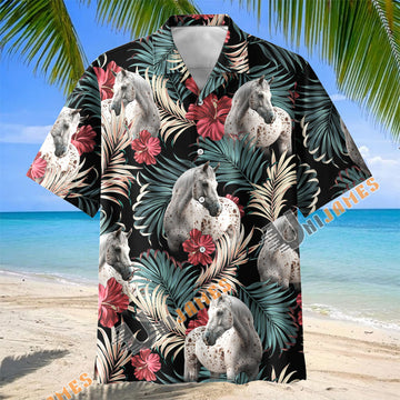 Unijames Appaloosa Equestrian Tropical Hawaiian Shirt