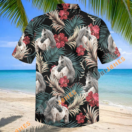 Unijames Appaloosa Equestrian Tropical Hawaiian Shirt