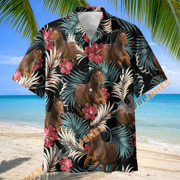 Unijames Morgan Equestrian Tropical Hawaiian Shirt