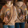 Unijames Personalized American Quarter Horse Desert Sunset Texture Hoodie