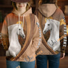 Unijames Personalized Arabian Horse Desert Sunset Texture Hoodie