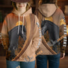 Unijames Personalized Friesian Horse Desert Sunset Texture Hoodie
