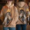 Unijames Personalized Hackney Horse Desert Sunset Texture Hoodie