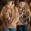 Unijames Personalized Thoroughbred Horse Desert Sunset Texture Hoodie
