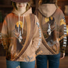 Unijames Personalized Warmblood Horse Desert Sunset Texture Hoodie