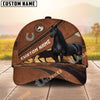 Unijames Personalized Equestrian Cap – Vintage Leather Horse Design