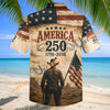 Unijames America 250 Patriotic Cowboy Hawaiian Shirt