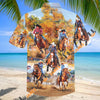 Unijames Western Cowgirl Horse Riding Autumn Hawaiian Shirt