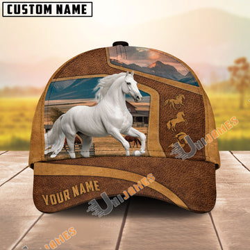 Unijames Personalized Arabian Horse Lover Western Leather-Look Cap