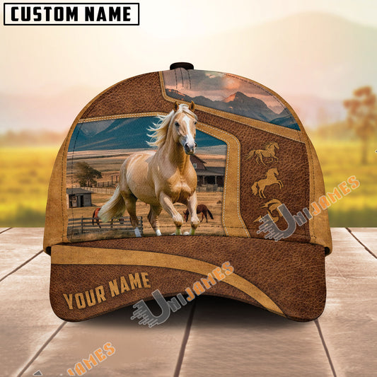 Unijames Personalized Palomino Horse Lover Western Leather-Look Cap
