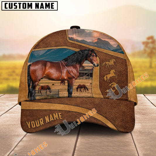 Unijames Personalized Morgan Horse Lover Western Leather-Look Cap
