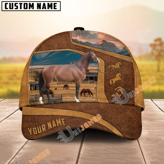 Unijames Personalized Horse Lover Western Leather-Look Cap