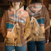 Unijames Personalized Palomino Horse Farm Texture Hoodie