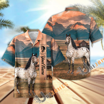 Unijames Personalized Appaloosa Horse Farm Hawaiian Shirt