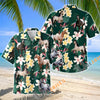 Unijames Appaloosa Horse Tropical Floral Green Hawaiian Shirt